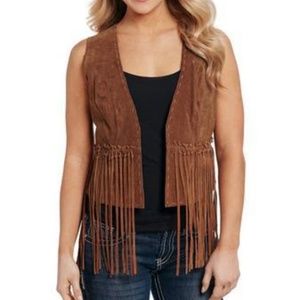Women's Suede Vest with Frindge